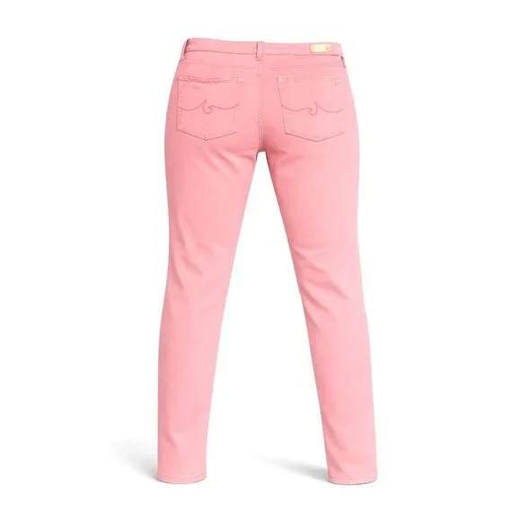Adriano Goldschmied 30R Blush Pink Abbey Ankle Midrise Skinny Jeans Chic Style - Picture 3 of 11